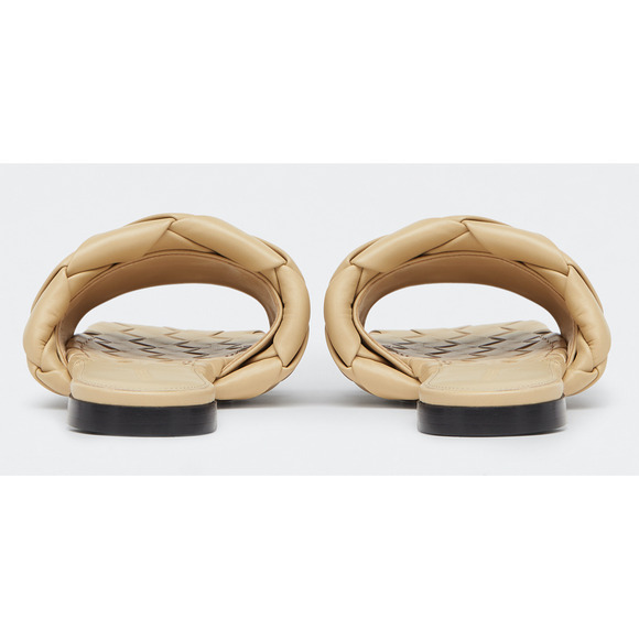 Bottega Veneta Lido Flat Slides Cane Sugar Beige Intrecciato Leather Sandal 36 - Picture 10 of 12